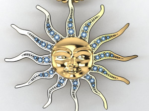 pendant sun three options 3Dプリントモデル