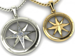rose wind pendant two options 3D Baskı Modeli