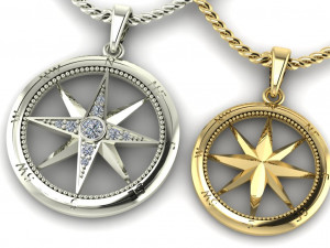 rose wind pendant two options Modello di stampa 3D