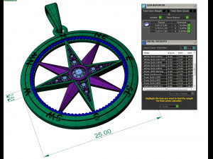 rose wind pendant two options Modello di stampa 3D