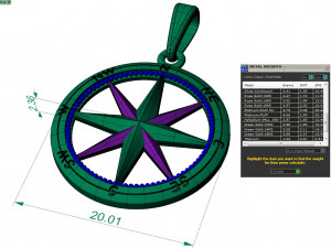 rose wind pendant two options Modello di stampa 3D