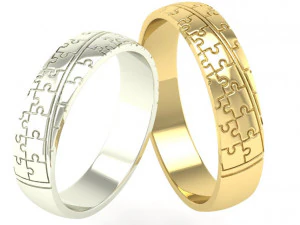 rings puzzle four sizes 3D Print Model