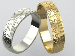 rings puzzle four sizes Modèles 3D en vedette