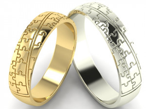 rings puzzle four sizes 3D Принт Модель