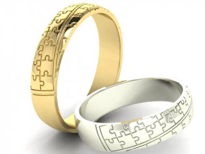 rings puzzle four sizes 3D Print Model