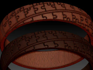 rings puzzle four sizes 3D Print Model