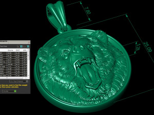bear head pendant Modello di stampa 3D