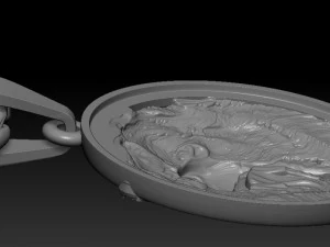 bear head pendant 3D Print Model