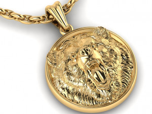 bear head pendant Modello di stampa 3D