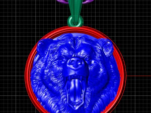 bear head pendant 3D Print Model