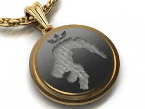 ciondolo leone e gatto Modello di stampa 3D