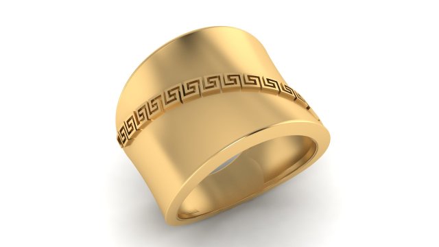 ring with a greek pattern 3D 프린트 모델 .c4d .max .obj .3ds .fbx .stl .blend 