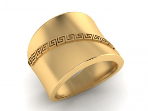 ring with a greek pattern 3D Print Model