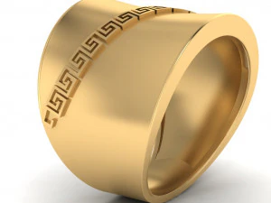 ring with a greek pattern 3D Print Model