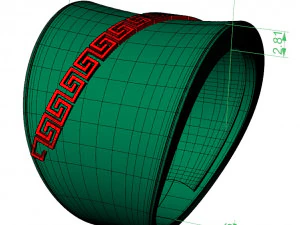 ring with a greek pattern 3D Print Model