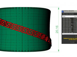 ring with a greek pattern 3D Print Model