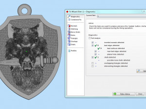 wolf with a knife pendant 3D Print Model