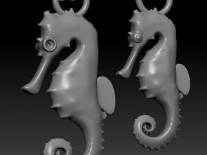 sea horse pendant two options 3D Print Model