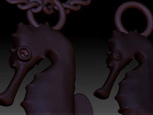 sea horse pendant two options 3D Print Model