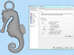 sea horse pendant two options 3D Baskı Modeli