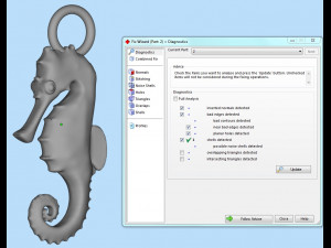 sea horse pendant two options 3D Baskı Modeli