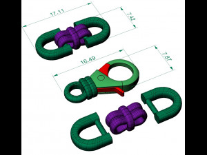 beautiful chain or bracelet 3D प्रिंट मॉडल