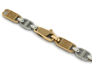 beautiful chain or bracelet greek pattern meander 3D Print Model