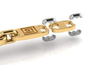 beautiful chain or bracelet greek pattern meander Modèles 3D en vedette