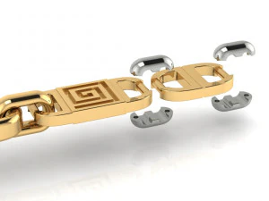 beautiful chain or bracelet greek pattern meander 3D Print Model