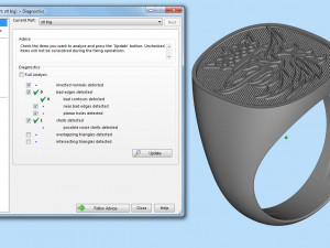 mens ring with eagle head two options 3D 프린트 모델