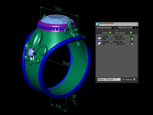 signet ring with royal lily symbol Modèles 3D en vedette