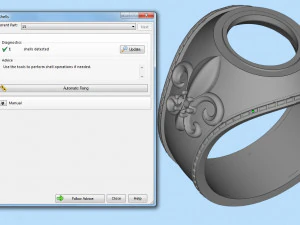 signet ring with royal lily symbol 3D Print Model