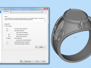 signet ring with royal lily symbol Modèles 3D en vedette