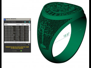 gents ring with icelandic compass viking runes symbol 3D 打印模型