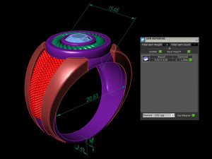 signet ring with gem carat 3D 프린트 모델