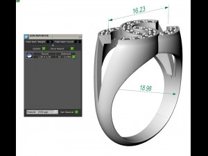 chanel logo ring with diamonds Modelo de impresión 3D