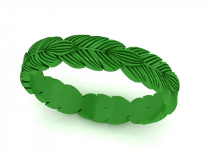 wedding rings with leaves 3D Print Model