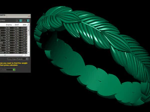 wedding rings with leaves 3D Print Model