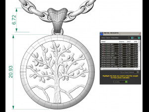pendant tree of life 3D-Druckmodell