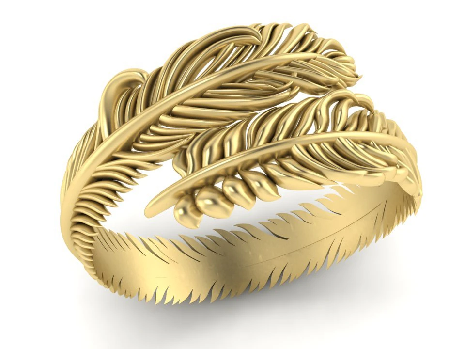 ring feather 3D Print Model .c4d .max .obj .3ds .fbx .stl .blend