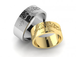 wedding rings tree of life 3D प्रिंट मॉडल