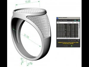 signet mens ring with a steering wheel 3D Print Model