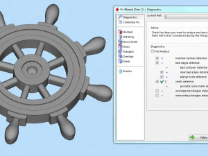 signet mens ring with a steering wheel 3D Print Model