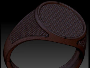 signet mens ring with a steering wheel 3D Print Model
