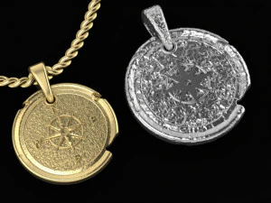 sailors pendant wind rose 3D Print Model