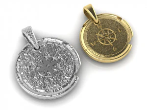 sailors pendant wind rose 3D Print Model