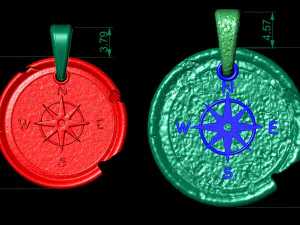 sailors pendant wind rose 3D Print Model