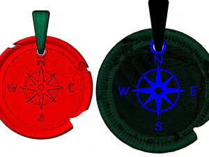 sailors pendant wind rose 3D Print Model