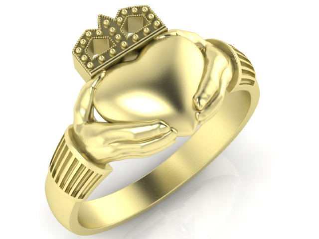 claddagh ring number two 3D Print Model .c4d .max .obj .3ds .fbx .stl .blend 
