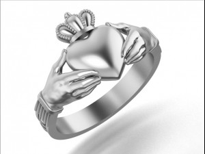 claddagh ring number three 3D प्रिंट मॉडल